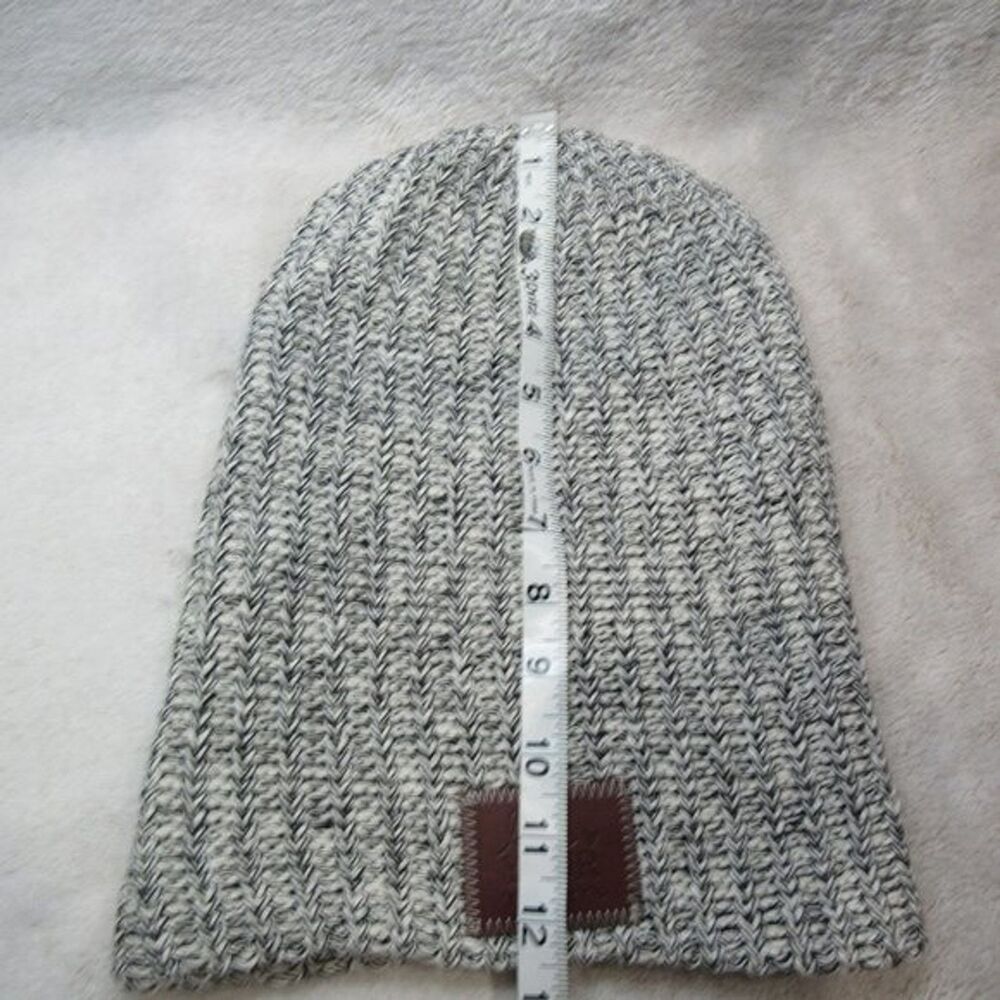Love Your Melon Womens Knit Hat Speckled Beanie Brown Logo Black White One Size - Picture 5 of 6